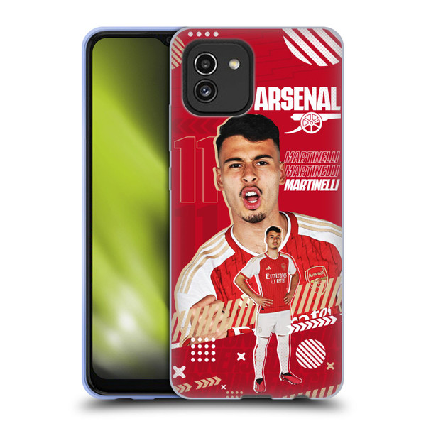 Arsenal FC 2023/24 First Team Gabriel Soft Gel Case for Samsung Galaxy A03 (2021)