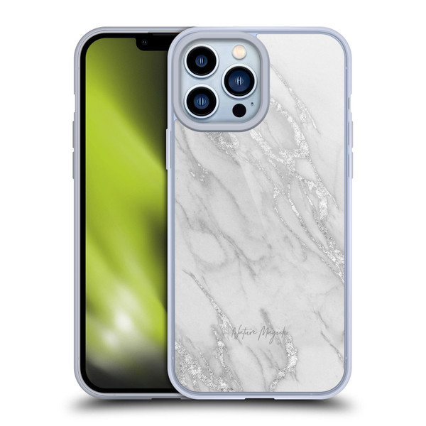 Nature Magick Marble Metallics Silver Soft Gel Case for Apple iPhone 13 Pro Max