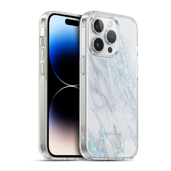 Nature Magick Marble Metallics Blue Soft Gel Case for Apple iPhone 13 Pro & MagSafe