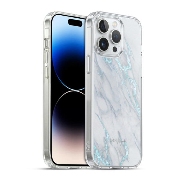 Nature Magick Marble Metallics Blue Soft Gel Case for Apple iPhone 14 Pro Max & MagSafe