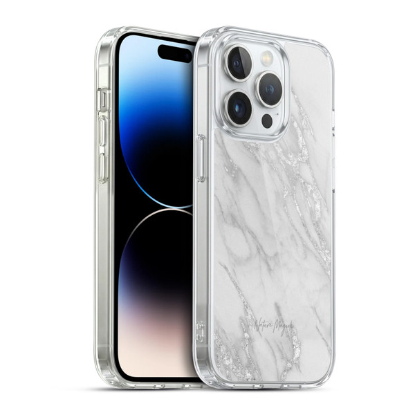 Nature Magick Marble Metallics Silver Soft Gel Case for Apple iPhone 14 Pro & MagSafe