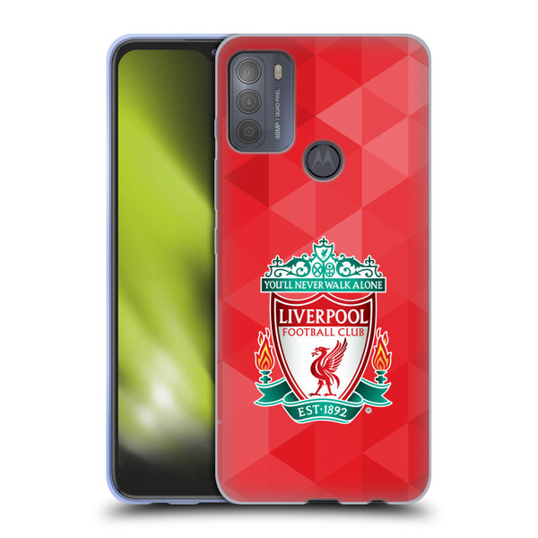 Liverpool Football Club Crest 1 Red Geometric 1 Soft Gel Case for Motorola Moto G50