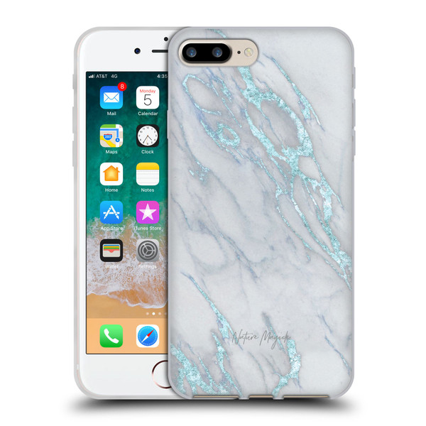 Nature Magick Marble Metallics Blue Soft Gel Case for Apple iPhone 7 Plus / iPhone 8 Plus