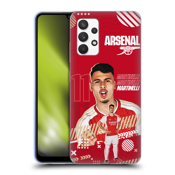 Arsenal FC 2023/24 First Team Gabriel Soft Gel Case for Samsung Galaxy A32 (2021)