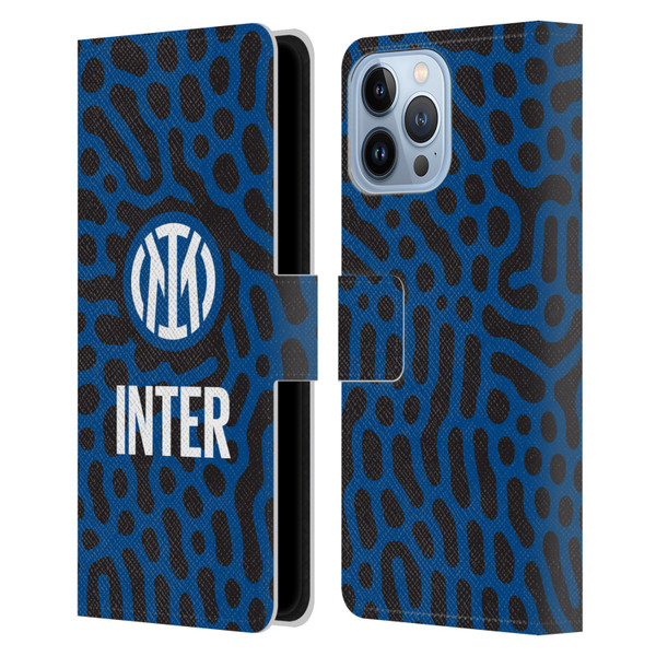 Fc Internazionale Milano Patterns Abstract 2 Leather Book Wallet Case Cover For Apple iPhone 13 Pro Max