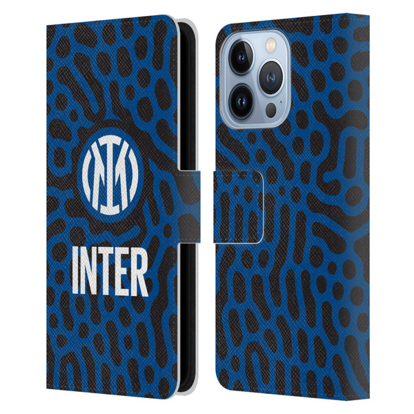 Fc Internazionale Milano Patterns Abstract 2 Leather Book Wallet Case Cover For Apple iPhone 13 Pro
