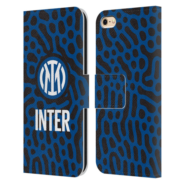 Fc Internazionale Milano Patterns Abstract 2 Leather Book Wallet Case Cover For Apple iPhone 6 / iPhone 6s