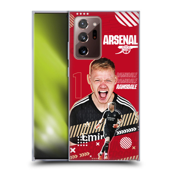 Arsenal FC 2023/24 First Team Aaron Ramsdale Soft Gel Case for Samsung Galaxy Note20 Ultra / 5G
