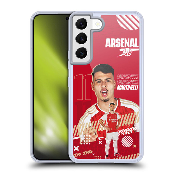 Arsenal FC 2023/24 First Team Gabriel Soft Gel Case for Samsung Galaxy S22 5G
