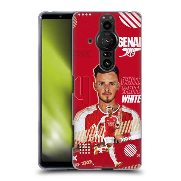 Arsenal FC 2023/24 First Team Ben White Soft Gel Case for Sony Xperia Pro-I