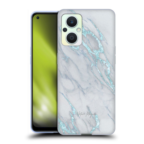 Nature Magick Marble Metallics Blue Soft Gel Case for OPPO Reno8 Lite