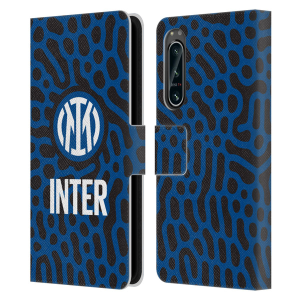 Fc Internazionale Milano Patterns Abstract 2 Leather Book Wallet Case Cover For Sony Xperia 5 IV