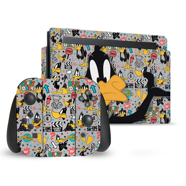Looney Tunes Graphics and Characters Daffy Duck Vinyl Sticker Skin Decal Cover for Nintendo Switch Bundle