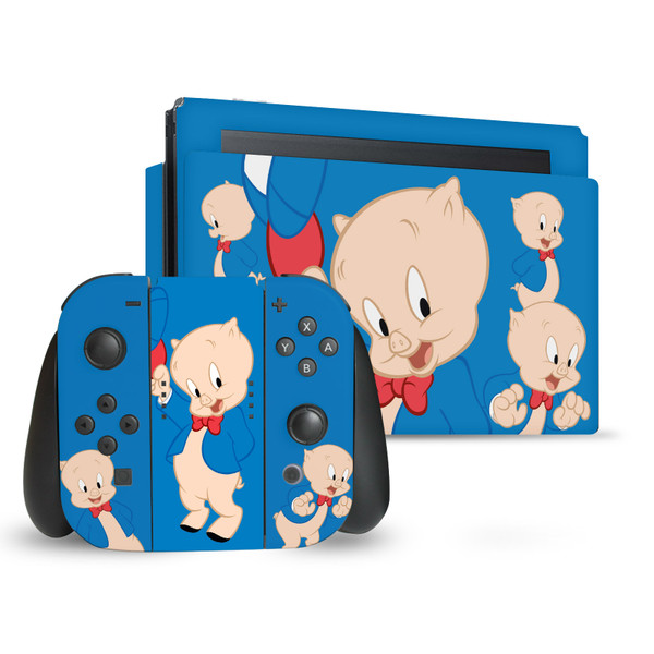 Looney Tunes Graphics and Characters Porky Pig Vinyl Sticker Skin Decal Cover for Nintendo Switch Bundle