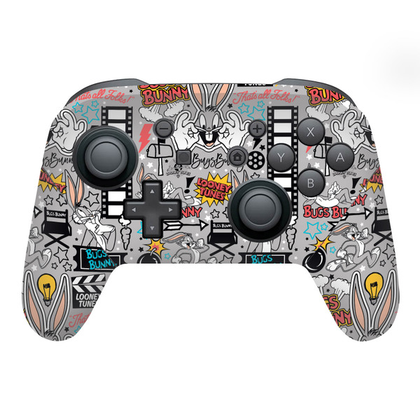 Looney Tunes Graphics and Characters Bugs Bunny Vinyl Sticker Skin Decal Cover for Nintendo Switch Pro Controller