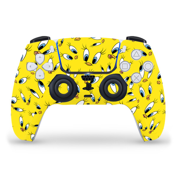 Looney Tunes Graphics and Characters Tweety Pattern Vinyl Sticker Skin Decal Cover for Sony PS5 Sony DualSense Controller