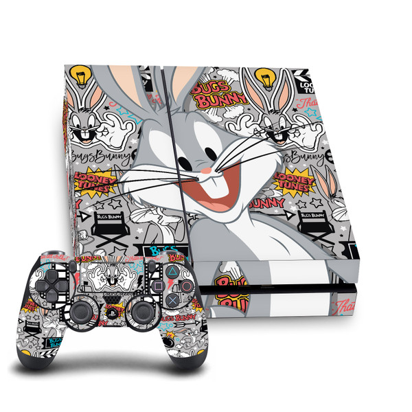 Looney Tunes Graphics and Characters Bugs Bunny Vinyl Sticker Skin Decal Cover for Sony PS4 Console & Controller
