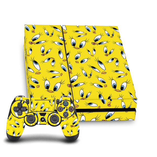 Looney Tunes Graphics and Characters Tweety Pattern Vinyl Sticker Skin Decal Cover for Sony PS4 Console & Controller