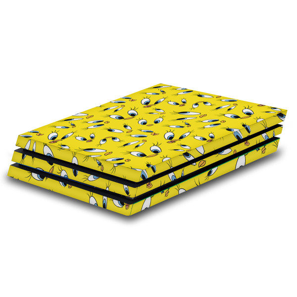 Looney Tunes Graphics and Characters Tweety Pattern Vinyl Sticker Skin Decal Cover for Sony PS4 Pro Console