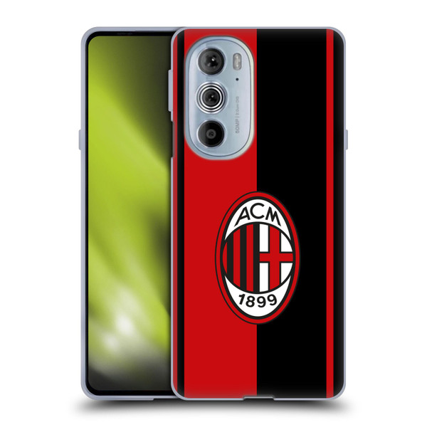 AC Milan Crest Red And Black Soft Gel Case for Motorola Edge X30