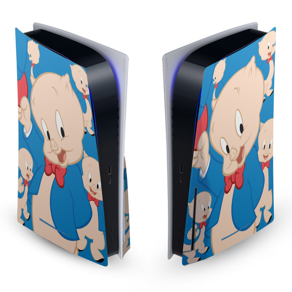 Looney Tunes Graphics and Characters Porky Pig Vinyl Sticker Skin Decal Cover for Sony PS5 Disc Edition Console