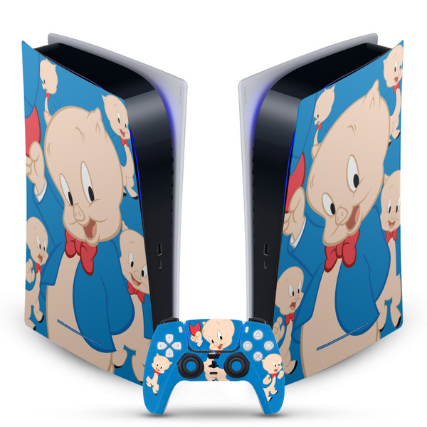 Looney Tunes Graphics and Characters Porky Pig Vinyl Sticker Skin Decal Cover for Sony PS5 Digital Edition Bundle