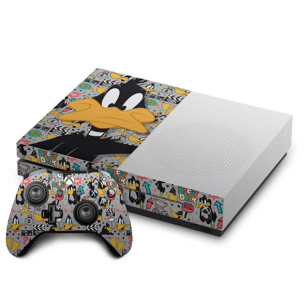 Looney Tunes Graphics and Characters Daffy Duck Vinyl Sticker Skin Decal Cover for Microsoft One S Console & Controller
