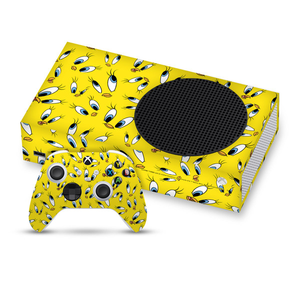 Looney Tunes Graphics and Characters Tweety Pattern Vinyl Sticker Skin Decal Cover for Microsoft Series S Console & Controller