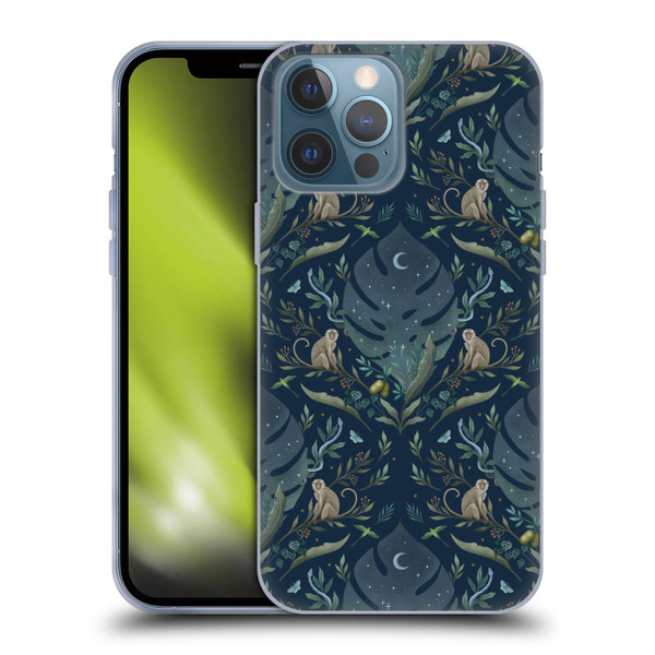 Episodic Drawing Art Monkey Tropical Light Pattern Soft Gel Case for Apple iPhone 13 Pro Max