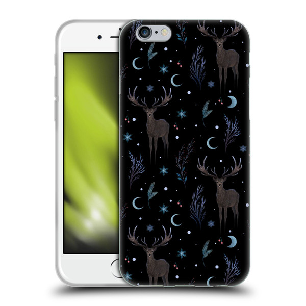Episodic Drawing Art Winter Deer Pattern Soft Gel Case for Apple iPhone 6 / iPhone 6s