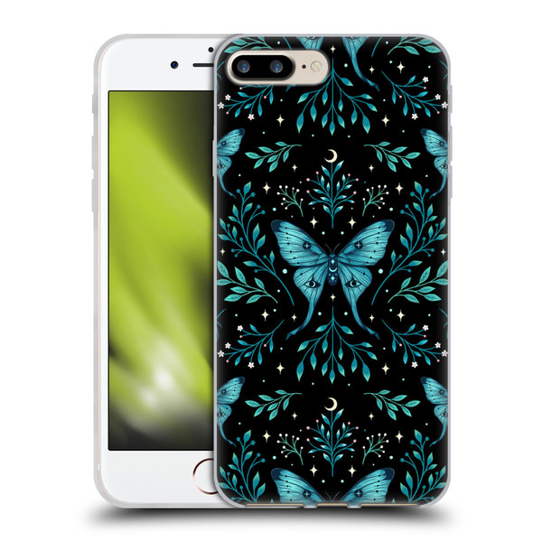 Episodic Drawing Art Butterfly Pattern Soft Gel Case for Apple iPhone 7 Plus / iPhone 8 Plus