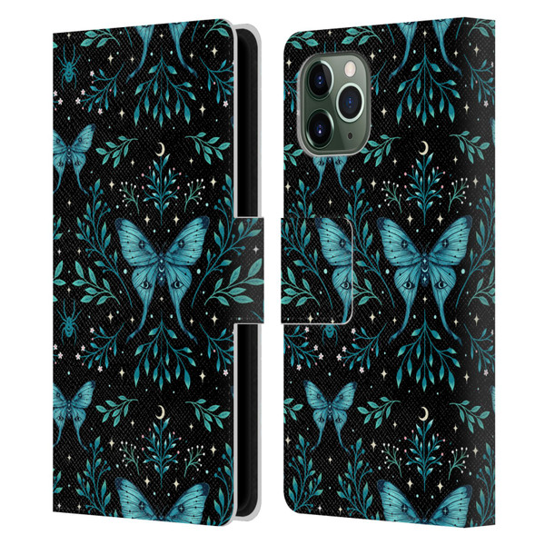 Episodic Drawing Art Butterfly Pattern Leather Book Wallet Case Cover For Apple iPhone 11 Pro
