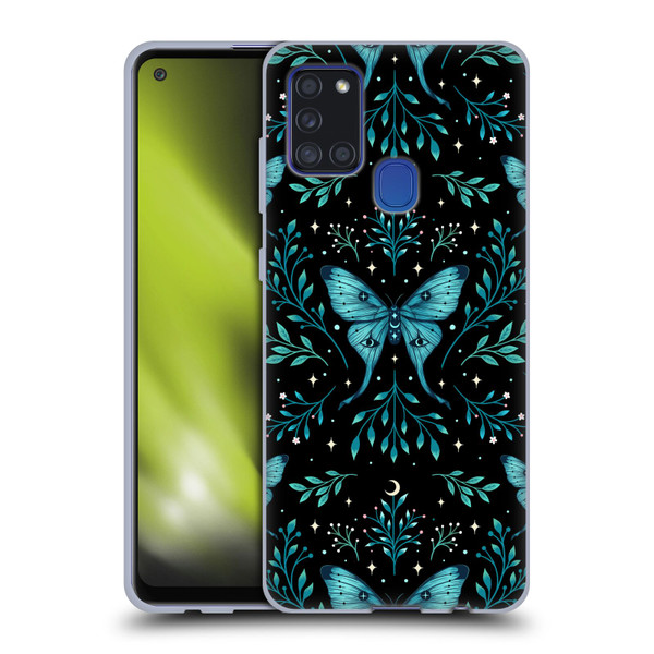 Episodic Drawing Art Butterfly Pattern Soft Gel Case for Samsung Galaxy A21s (2020)