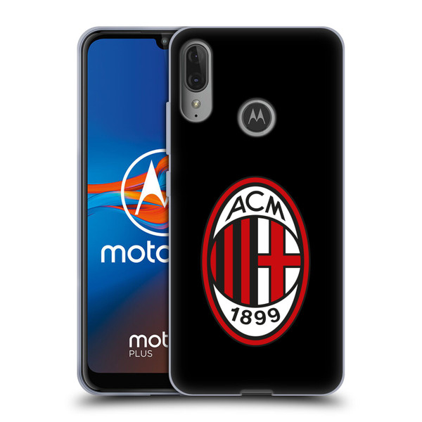 AC Milan Crest Full Colour Black Soft Gel Case for Motorola Moto E6 Plus