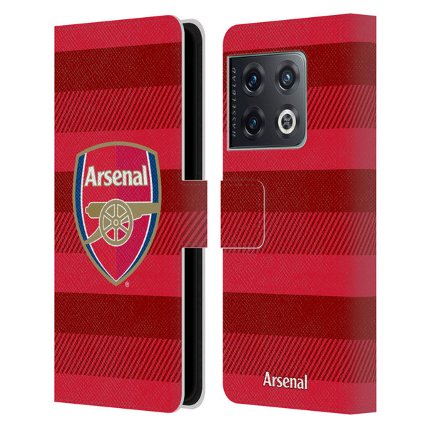 Arsenal FC Crest 2 Training Red Leather Book Wallet Case Cover For OnePlus 10 Pro