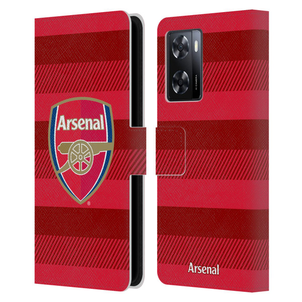 Arsenal FC Crest 2 Training Red Leather Book Wallet Case Cover For OPPO A57s