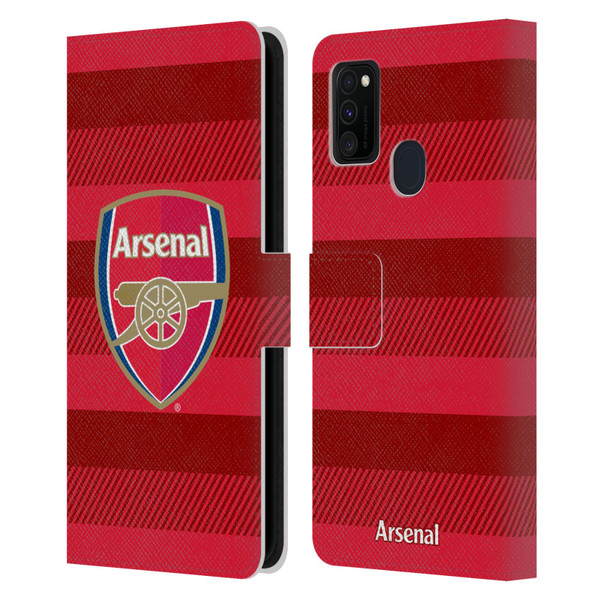 Arsenal FC Crest 2 Training Red Leather Book Wallet Case Cover For Samsung Galaxy M30s (2019)/M21 (2020)