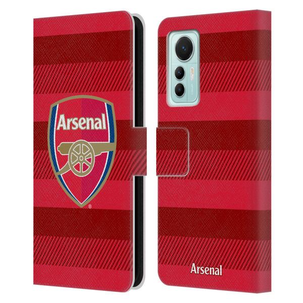 Arsenal FC Crest 2 Training Red Leather Book Wallet Case Cover For Xiaomi 12 Lite