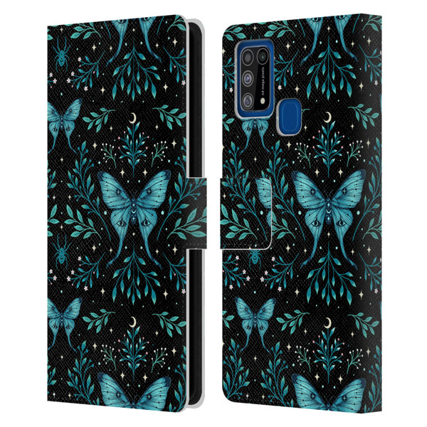 Episodic Drawing Art Butterfly Pattern Leather Book Wallet Case Cover For Samsung Galaxy M31 (2020)