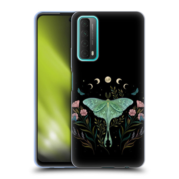 Episodic Drawing Illustration Animals Moth and Flowers Soft Gel Case for Huawei P Smart (2021)