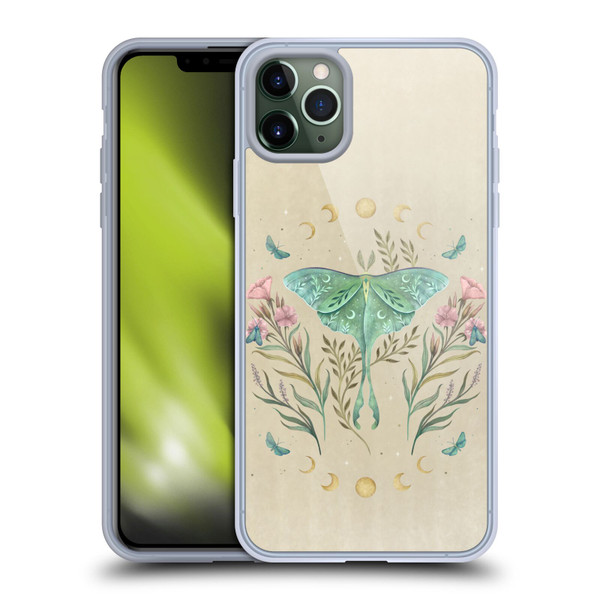 Episodic Drawing Illustration Animals Moth, Butterflies, & Flowers Soft Gel Case for Apple iPhone 11 Pro Max