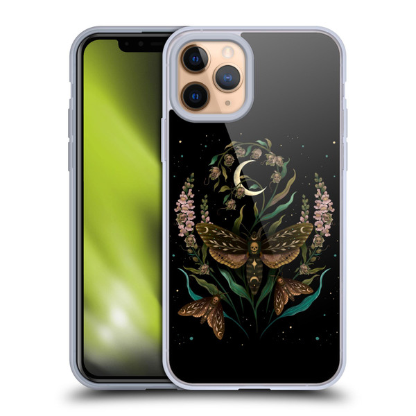 Episodic Drawing Illustration Animals Death Head Soft Gel Case for Apple iPhone 11 Pro