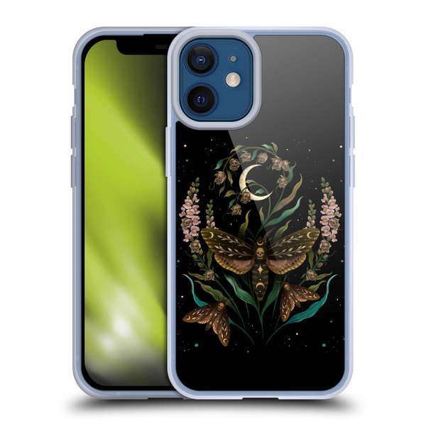 Episodic Drawing Illustration Animals Death Head Soft Gel Case for Apple iPhone 12 Mini