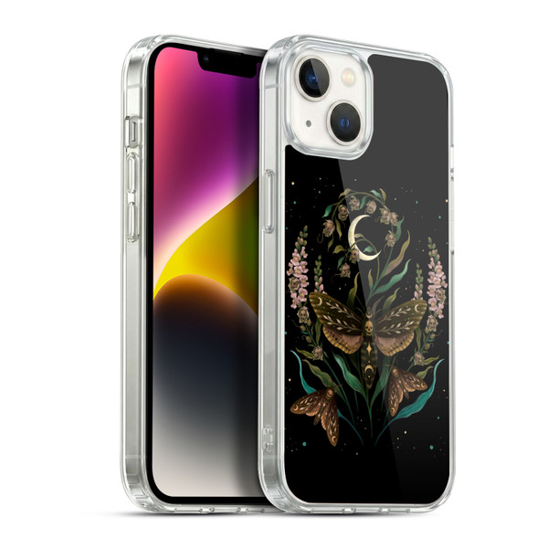 Episodic Drawing Illustration Animals Death Head Soft Gel Case for Apple iPhone 14 Plus & MagSafe
