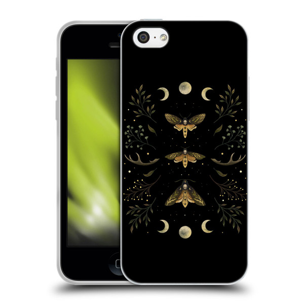 Episodic Drawing Illustration Animals Death Head Moth Night Soft Gel Case for Apple iPhone 5c