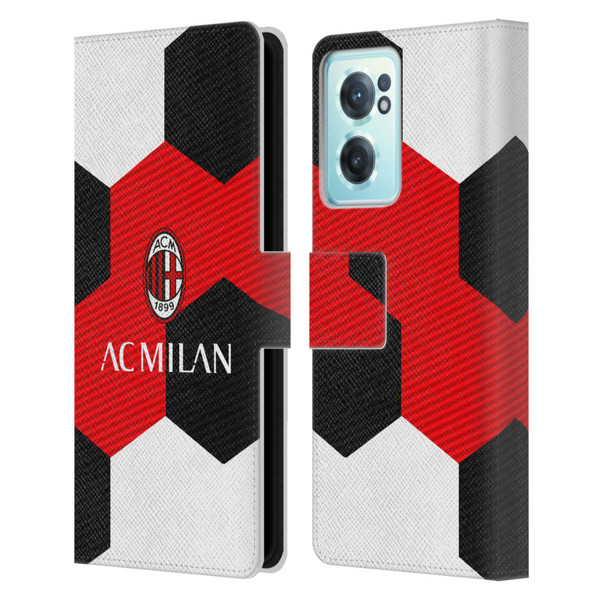 AC Milan Crest Ball Leather Book Wallet Case Cover For OnePlus Nord CE 2 5G