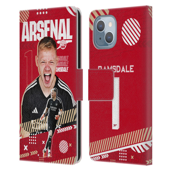Arsenal FC 2023/24 First Team Aaron Ramsdale Leather Book Wallet Case Cover For Apple iPhone 14