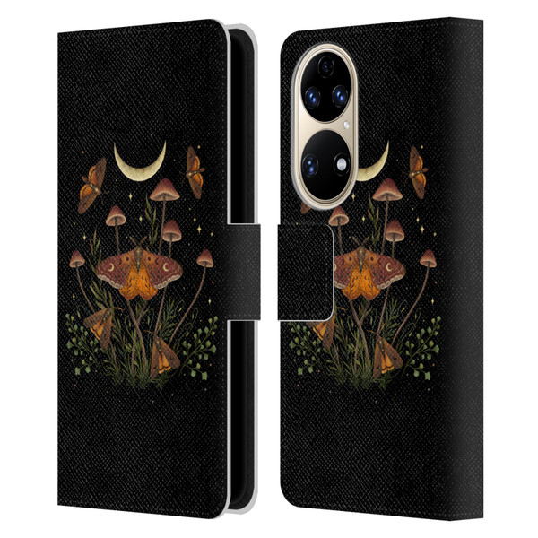 Episodic Drawing Illustration Animals Autumn Light Underwings Leather Book Wallet Case Cover For Huawei P50