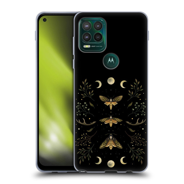 Episodic Drawing Illustration Animals Death Head Moth Night Soft Gel Case for Motorola Moto G Stylus 5G 2021