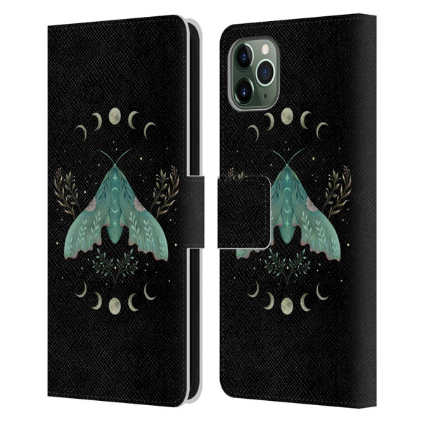 Episodic Drawing Illustration Animals Luna And Moth Leather Book Wallet Case Cover For Apple iPhone 11 Pro Max